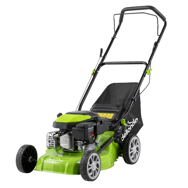 Sealey DG100 │ Dellonda Hand-Propelled Petrol Lawnmower Grass Cutter, 127cc 16"/41cm 4-Stroke