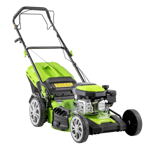 Sealey DG102 │ Dellonda Self-Propelled Petrol Lawnmower Grass Cutter with Height Adjustment & Grass Bag 170cc 20"/51cm 4-Stroke Engine
