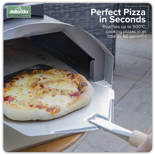 Sealey DG11 │ Dellonda Wood-Fired Pizza Oven 14" - Stainless Steel