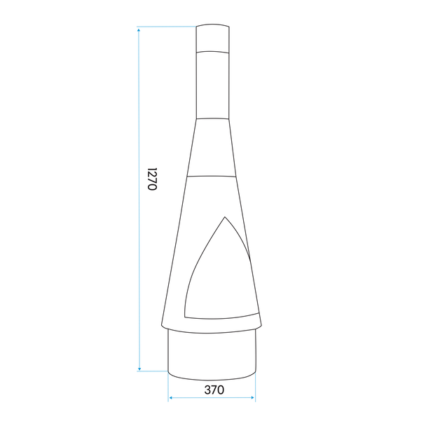 Sealey DG110 │ Dellonda Outdoor/Garden/Patio Conical Chiminea, Fireplace, Fire Pit, Heater, H127cm - Corten Steel