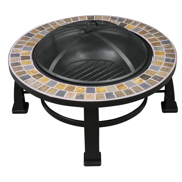 Sealey DG111 │ Dellonda 76cm Deluxe Traditional Style Fire Pit/Fireplace/Outdoor Heater - Slate