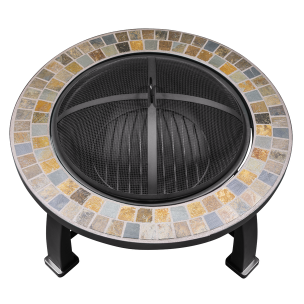 Sealey DG111 │ Dellonda 76cm Deluxe Traditional Style Fire Pit/Fireplace/Outdoor Heater - Slate