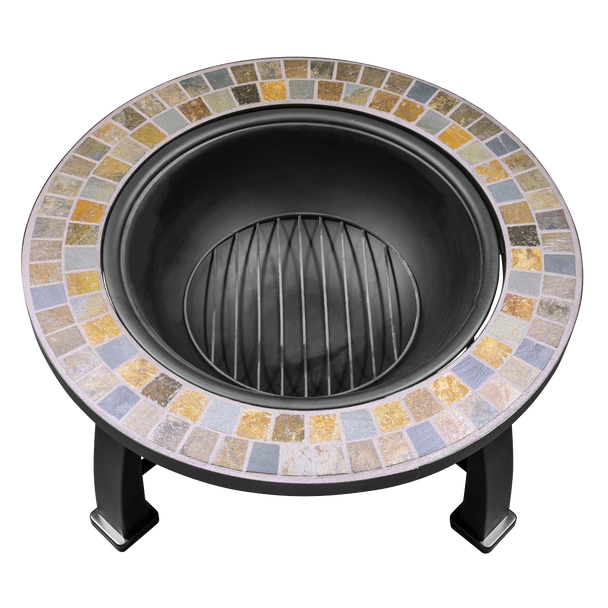 Sealey DG111 │ Dellonda 76cm Deluxe Traditional Style Fire Pit/Fireplace/Outdoor Heater - Slate