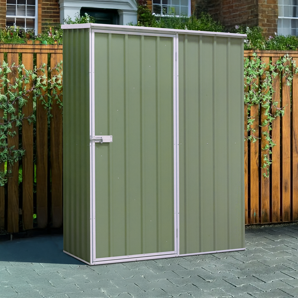 Sealey DG113 │ Dellonda Galvanized Steel Storage Shed with Pent Style Roof 150 x 80 x 190cm - Green