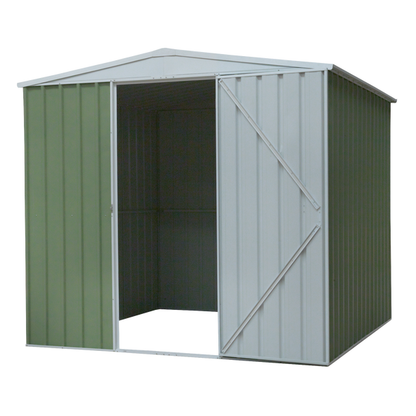Sealey DG115 │ Dellonda Galvanized Steel Storage Shed with Apex Style Roof 230 x 230 x 220cm - Green