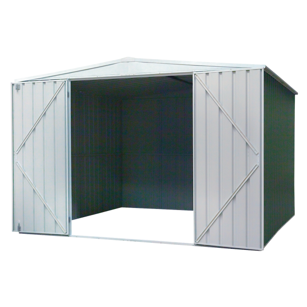 Sealey DG116 │ Dellonda Galvanized Steel Storage Shed with Apex Style Roof 300 x 300 x 220cm - Green