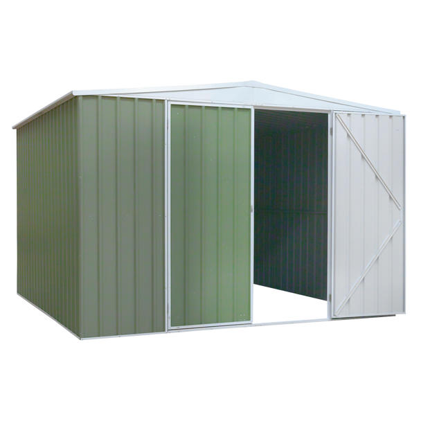 Sealey DG116 │ Dellonda Galvanized Steel Storage Shed with Apex Style Roof 300 x 300 x 220cm - Green