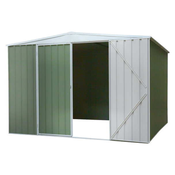 Sealey DG116 │ Dellonda Galvanized Steel Storage Shed with Apex Style Roof 300 x 300 x 220cm - Green