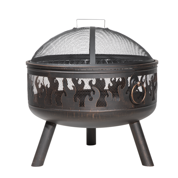 Sealey DG117 │ Dellonda Deluxe Fire Pit Fireplace Outdoor Patio Heater, Cooking Grill & Poker 61cm