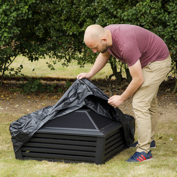 Sealey DG119 │ Dellonda Fire Pit, Fireplace, Outdoor Patio Heater PVC Cover, Water-Resistant, Heavy-Duty