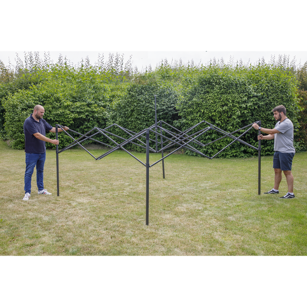 Sealey DG126 │ Dellonda Premium 2x2m Pop-Up Gazebo, Heavy Duty, PVC Coated, Water-Resistant Fabric, Supplied with Carry Bag, Rope, Stakes & Weight Bags - Beige Canopy