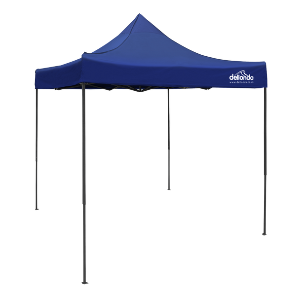 Sealey DG127 │ Dellonda Premium 2x2m Pop-Up Gazebo, Heavy Duty, PVC Coated, Water-Resistant Fabric, Supplied with Carry Bag, Rope, Stakes & Weight Bags - Blue Canopy