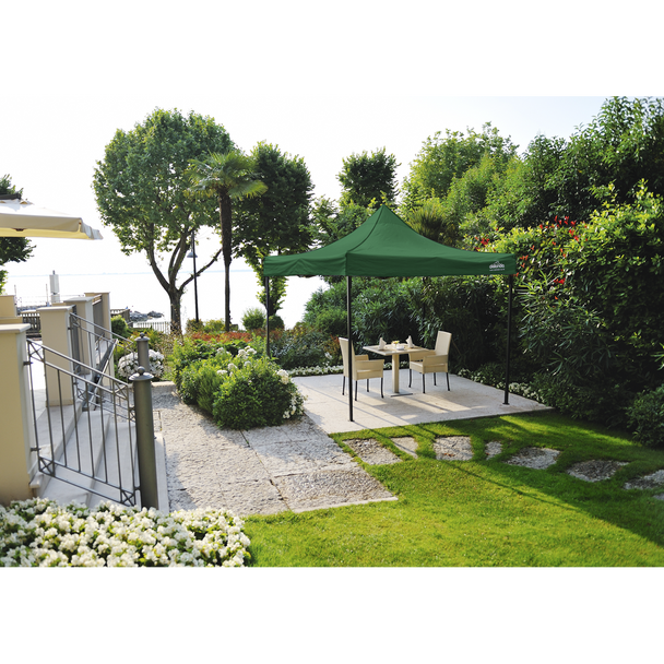 Sealey DG128 │ Dellonda Premium 2 x 2m Pop-Up Gazebo, Heavy Duty, PVC Coated, Water-Resistant Fabric, Supplied with Carry Bag, Rope, Stakes & Weight Bags - Dark Green Canopy