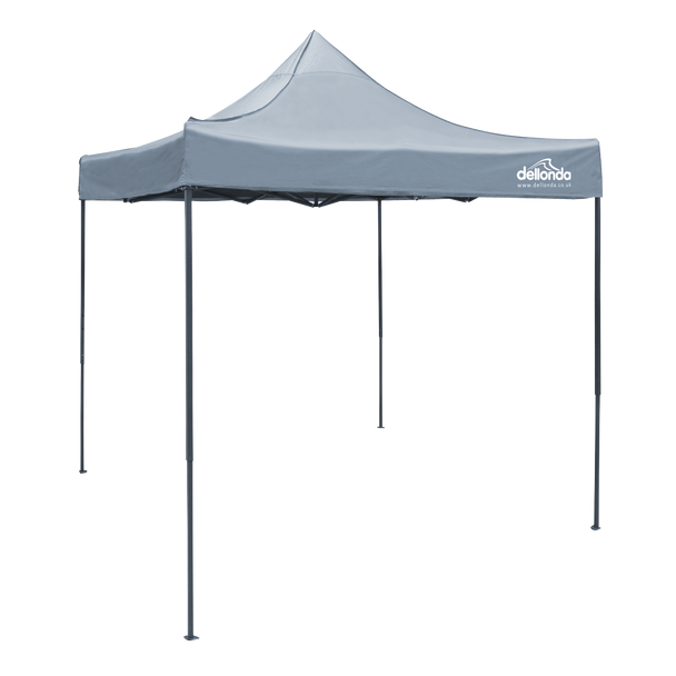 Sealey DG129 │ Dellonda Premium 2 x 2m Pop-Up Gazebo, Heavy Duty, PVC Coated, Water-Resistant Fabric, Supplied with Carry Bag, Rope, Stakes & Weight Bags - Grey Canopy
