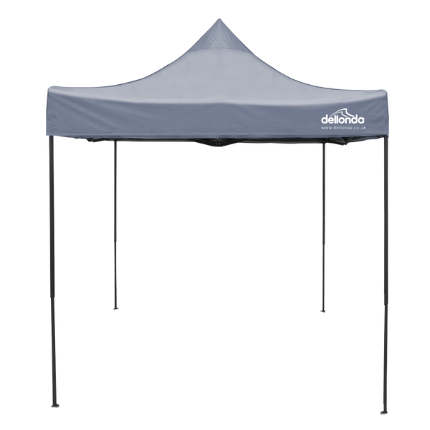 Sealey DG129 │ Dellonda Premium 2 x 2m Pop-Up Gazebo, Heavy Duty, PVC Coated, Water-Resistant Fabric, Supplied with Carry Bag, Rope, Stakes & Weight Bags - Grey Canopy