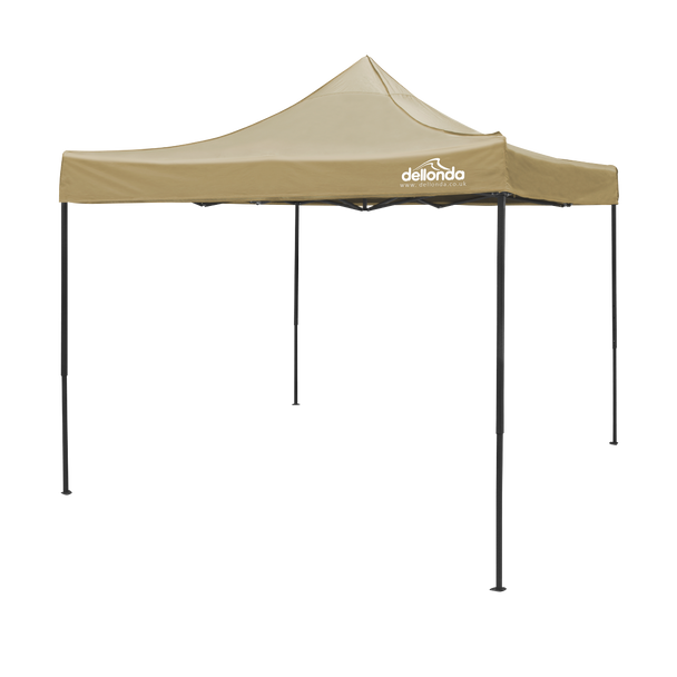 Sealey DG130 │ Dellonda Premium 3 x 3m Pop-Up Gazebo, PVC Coated, Water-Resistant Fabric, Supplied with Carry Bag, Rope, Stakes & Weight Bags - Beige Canopy