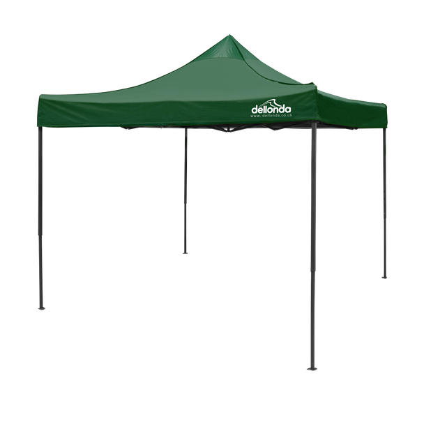 Sealey DG132 │ Dellonda Premium 3 x 3m Pop-Up Gazebo, PVC Coated, Water-Resistant Fabric, Supplied with Carry Bag, Rope, Stakes & Weight Bags - Dark Green Canopy
