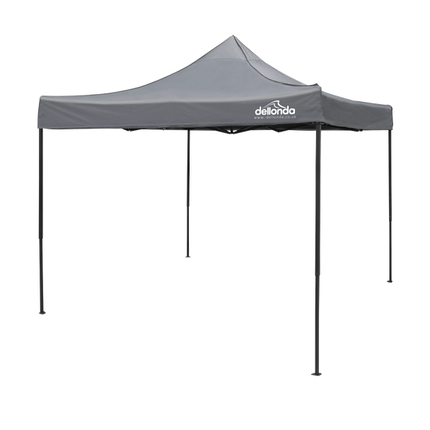 Sealey DG133 │ Dellonda Premium 3 x 3m Pop-Up Gazebo, PVC Coated, Water-Resistant Fabric, Supplied with Carry Bag, Rope, Stakes & Weight Bags - Grey Canopy