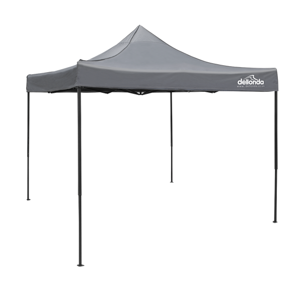 Sealey DG133 │ Dellonda Premium 3 x 3m Pop-Up Gazebo, PVC Coated, Water-Resistant Fabric, Supplied with Carry Bag, Rope, Stakes & Weight Bags - Grey Canopy
