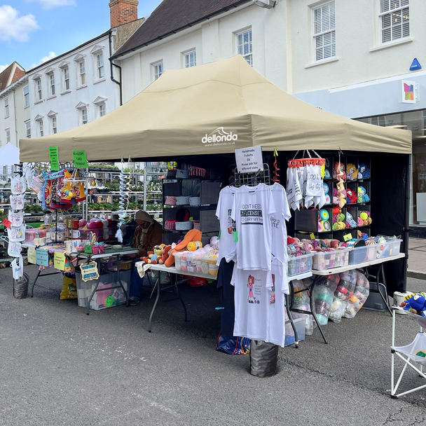 Sealey DG134 │ Dellonda Premium 3 x 4.5m Pop-Up Gazebo, Heavy Duty, PVC Coated, Water-Resistant Fabric, Supplied with Carry Bag, Rope, Stakes & Weight Bags - Beige Canopy