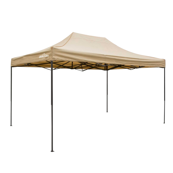 Sealey DG134 │ Dellonda Premium 3 x 4.5m Pop-Up Gazebo, Heavy Duty, PVC Coated, Water-Resistant Fabric, Supplied with Carry Bag, Rope, Stakes & Weight Bags - Beige Canopy