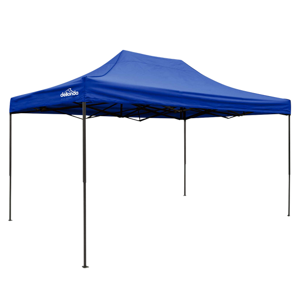 Sealey DG135 │ Dellonda Premium 3 x 4.5m Pop-Up Gazebo, Heavy Duty, PVC Coated, Water-Resistant Fabric, Supplied with Carry Bag, Rope, Stakes & Weight Bags - Blue Canopy