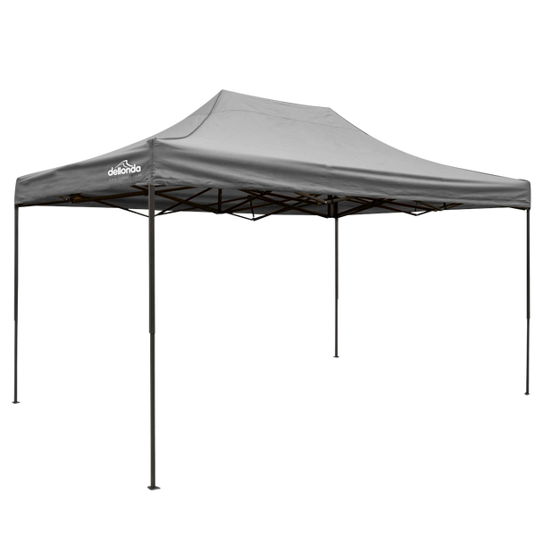 Sealey DG137 │ Dellonda Premium 3 x 4.5m Pop-Up Gazebo, Heavy Duty, PVC Coated, Water-Resistant Fabric, Supplied with Carry Bag, Rope, Stakes & Weight Bags - Grey Canopy