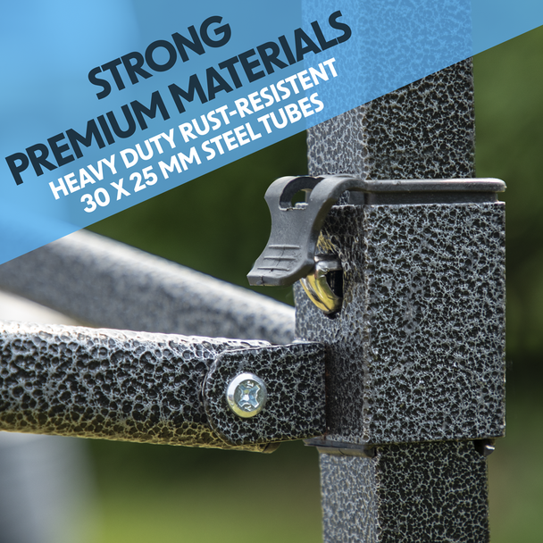 Sealey DG139 │ Dellonda Premium 3x6m Pop-Up Gazebo, Heavy Duty, PVC Coated, Water-Resistant Fabric, Supplied with Carry Bag, Rope, Stakes & Weight Bags - Blue Canopy