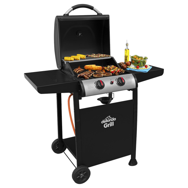 Sealey DG13 │ Dellonda 2 Burner Gas BBQ Grill with Piezo Ignition & Thermometer