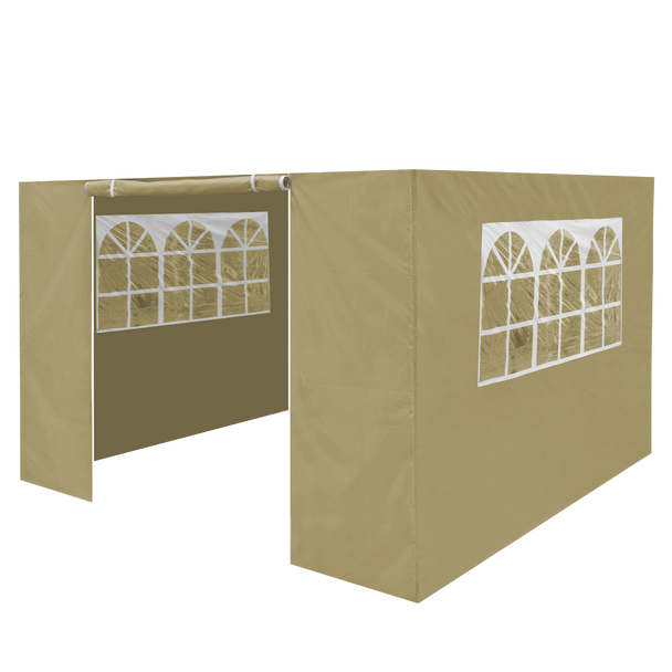 Sealey DG142 │ Dellonda Premium Side Walls/Doors/Windows for Gazebo/Marquee, Fits 2 x 2m Models - Beige