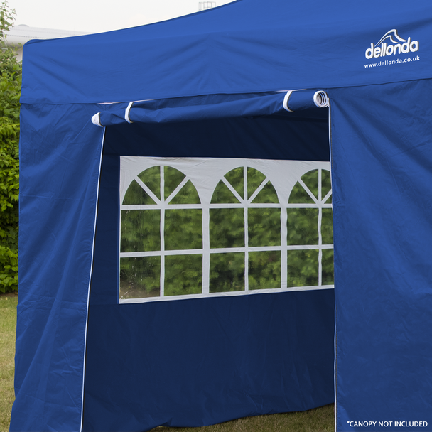 Sealey DG143 │ Dellonda Premium Side Walls/Doors/Windows for Gazebo/Marquee, Fits 2 x 2m Models - Blue