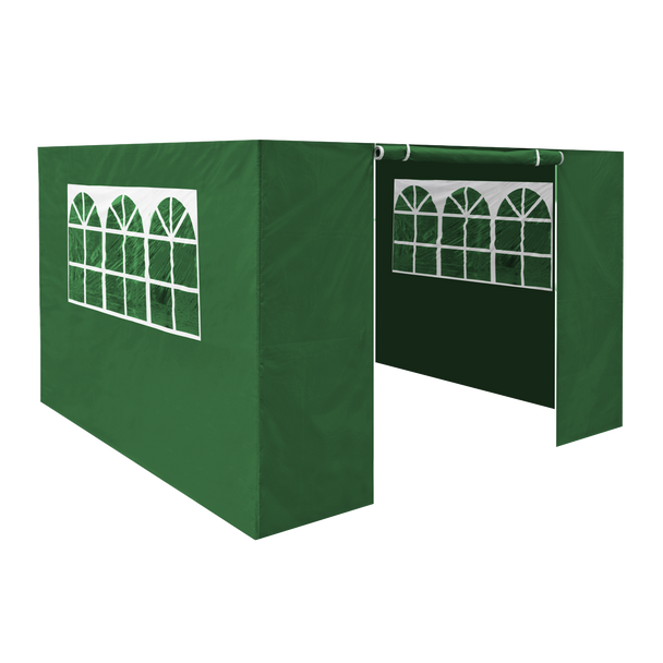 Sealey DG144 │ Dellonda Premium Side Walls/Doors/Windows for Gazebo/Marquee, Fits 2 x 2m Models - Dark Green