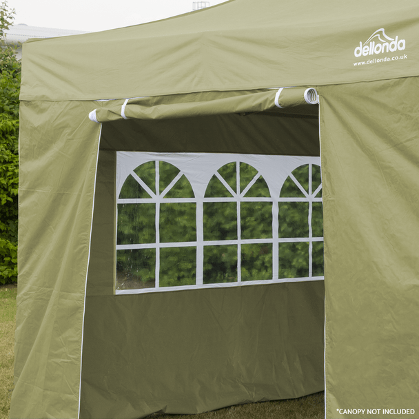 Sealey DG146 │ Dellonda Premium Gazebo/Marquee Side Walls/Doors/Windows, Fits 3 x 3m Models - Beige