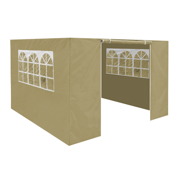 Sealey DG146 │ Dellonda Premium Gazebo/Marquee Side Walls/Doors/Windows, Fits 3 x 3m Models - Beige