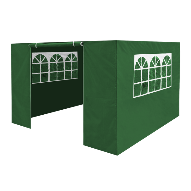 Sealey DG148 │ Dellonda Premium Gazebo/Marquee Side Walls/Doors/Windows, Fits 3 x 3m Models - Dark Green