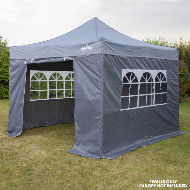 Sealey DG149 │ Dellonda Premium Gazebo/Marquee Side Walls/Doors/Windows, Fits 3 x 3m Models - Grey