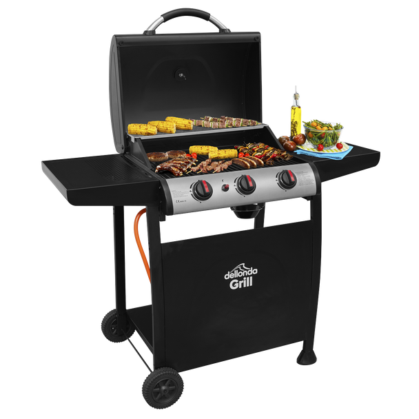 Sealey DG14 │ Dellonda 3 Burner Gas BBQ Grill with Piezo Ignition & Thermometer