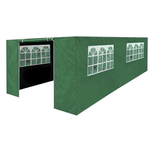Sealey DG156 │ Dellonda Premium Side Walls/Doors/Windows for Gazebo/Marquee, Fits 3 x 6m Models - Dark Green