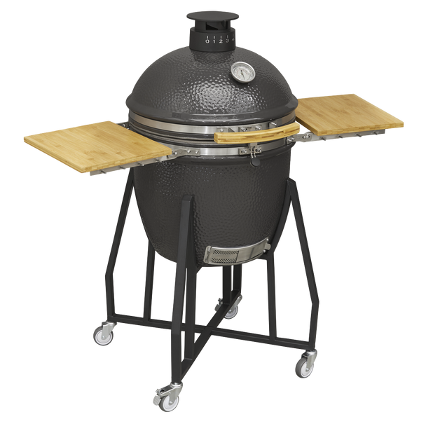 Sealey DG159 │ Dellonda Deluxe 22"(56cm) Ceramic Kamado Style BBQ with Wheeled Stand