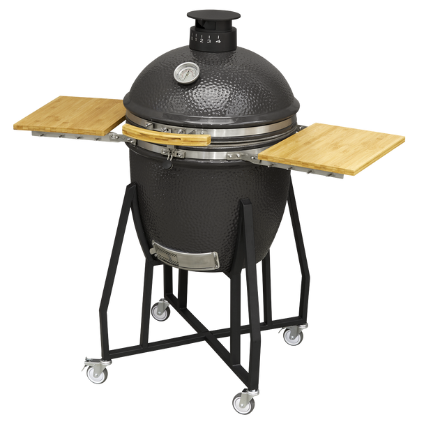 Sealey DG159 │ Dellonda Deluxe 22"(56cm) Ceramic Kamado Style BBQ with Wheeled Stand