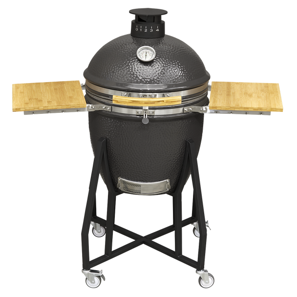 Sealey DG159 │ Dellonda Deluxe 22"(56cm) Ceramic Kamado Style BBQ with Wheeled Stand