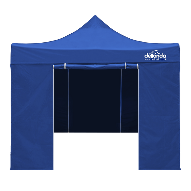 Sealey DG161 │ Dellonda Premium 2x2m Pop-Up Gazebo & Side Walls, PVC Coated, Water-Resistant Fabric, Supplied with Carry Bag, Rope, Stakes & Weight Bags - Blue