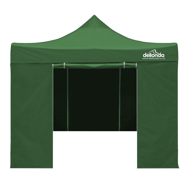 Sealey DG162 │ Dellonda Premium 2x2m Pop-Up Gazebo & Side Walls, PVC Coated, Water-Resistant Fabric with Carry Bag, Rope, Stakes & Weight Bags - Green