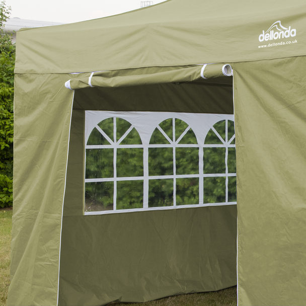 Sealey DG164 │ Dellonda Premium 3x3m Pop-Up Gazebo & Side Walls, PVC Coated, Water-Resistant Fabric with Carry Bag, Rope, Stakes & Weight Bags - Beige
