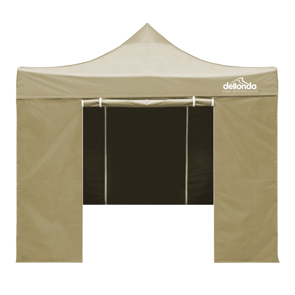 Sealey DG164 │ Dellonda Premium 3x3m Pop-Up Gazebo & Side Walls, PVC Coated, Water-Resistant Fabric with Carry Bag, Rope, Stakes & Weight Bags - Beige