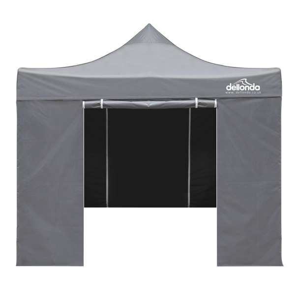 Sealey DG167 │ Dellonda Premium 3x3m Pop-Up Gazebo & Side Walls, PVC Coated, Water-Resistant Fabric with Carry Bag, Rope, Stakes & Weight Bags - Grey