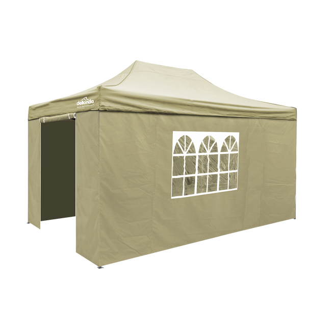 Sealey DG168 │ Dellonda Premium 3x4.5m Pop-Up Gazebo & Side Walls, PVC Coated, Water-Resistant Fabric with Carry Bag, Rope, Stakes & Weight Bags - Beige