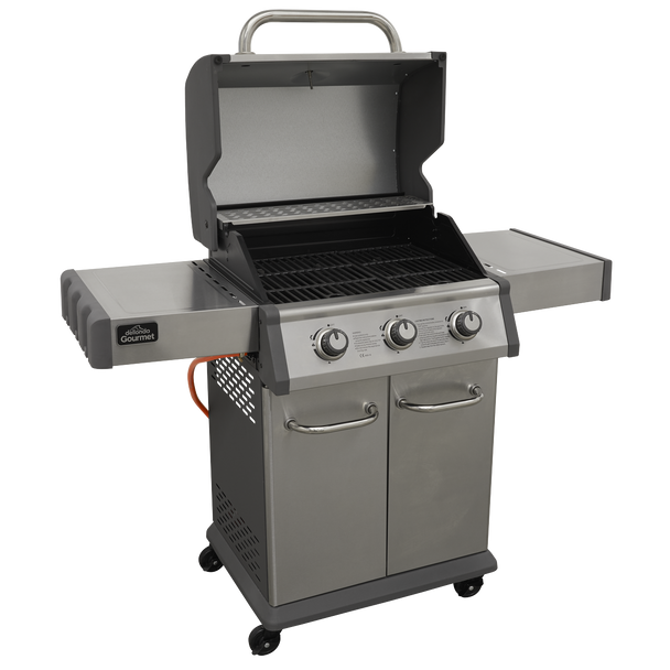 Sealey DG16 │ Dellonda 3 Burner Deluxe Gas BBQ Grill with Piezo Ignition & Thermometer - Stainless Steel