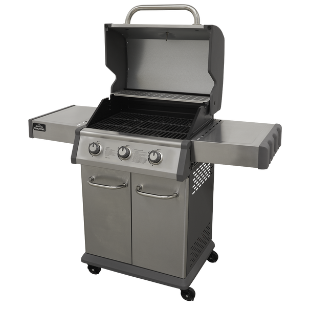Sealey DG16 │ Dellonda 3 Burner Deluxe Gas BBQ Grill with Piezo Ignition & Thermometer - Stainless Steel