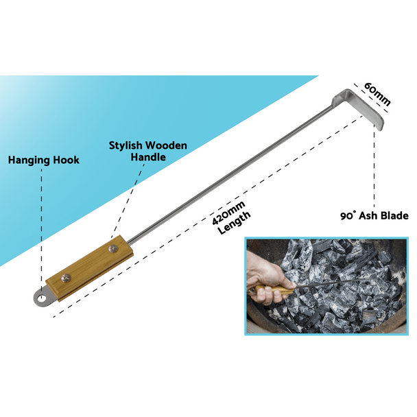 Sealey DG180 │ Dellonda Ash Scraper Tool for Kamado BBQs